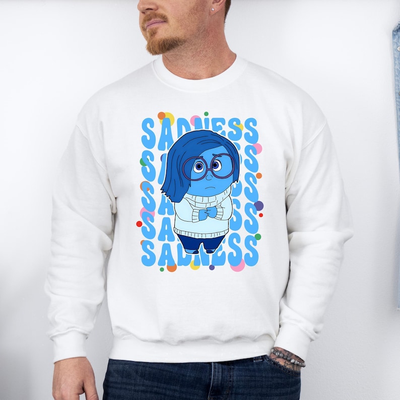 Inside Out Sadness Hoodie, Disney Sadness Character, Disneyland Trip Sweatshirt, Sadness Hoodie, Disneyland Hoodie, Disney Birthday Gift image 4