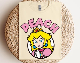 Super Mario Peach T-shirt, Disney Peach Character, Disneyland Trip Tshirt, Peach Tee, Disneyland T-shirt, Disney Birthday Gift, Super Mario