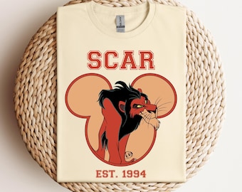 Lion King Scar T-shirt, Disney Scar Character, Disneyland Trip Tshirt, Scar Tee, Disneyland T-shirt, Disney Birthday Gift, Lion King Tee