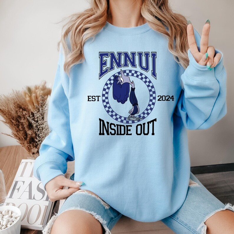 Inside Out Ennui Hoodie, Disney Ennui Character, Disneyland Trip Sweatshirt, Ennui Hoodie, Disneyland Hoodie, Disney Birthday Gift, Inside image 5