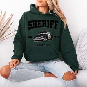 Lightning McQueen Sheriff Hoodie, Disney Sheriff Character, Disneyland Trip Sweatshirt, Sheriff Hoodie, Disneyland Hoodie, Disney Birthday image 3