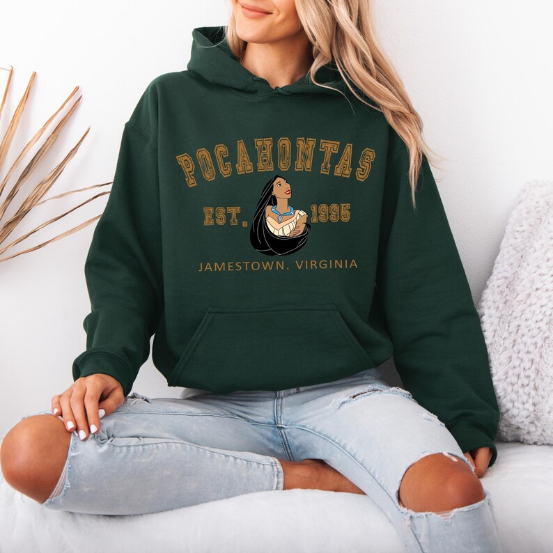 Princesses Pocahontas Hoodie, Disney Pocahontas Character, Disneyland Trip Sweatshirt, Pocahontas Hoodie, Disneyland Hoodie, Disney Birthday 画像 3