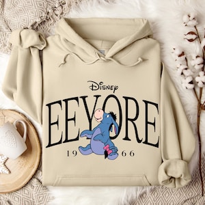 Winnie the Pooh Eeyore Hoodie, Disney Eeyore Character, Disneyland Trip Sweatshirt, Eeyore Hoodie, Disneyland Hoodie, Disney Birthday Gift image 1