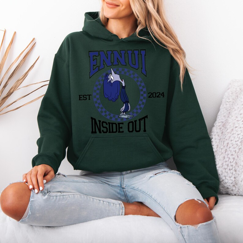 Inside Out Ennui Hoodie, Disney Ennui Character, Disneyland Trip Sweatshirt, Ennui Hoodie, Disneyland Hoodie, Disney Birthday Gift, Inside image 3