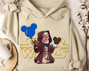 Star Wars Obi Van Kenobi Hoodie, Disney Obi Van Kenobi Character, Disneyland Trip Sweatshirt, Obi Van Kenobi Hoodie, Disneyland Hoodie, Gift