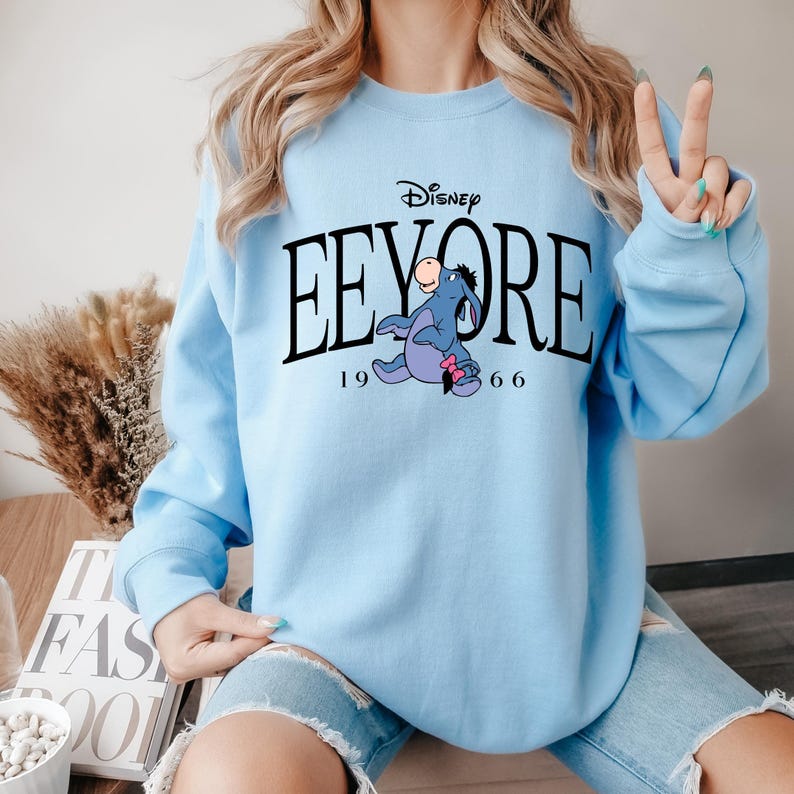 Winnie the Pooh Eeyore Hoodie, Disney Eeyore Character, Disneyland Trip Sweatshirt, Eeyore Hoodie, Disneyland Hoodie, Disney Birthday Gift image 5