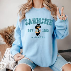Princesses Jasmine Hoodie, Disney Jasmine Character, Disneyland Trip Sweatshirt, Jasmine Hoodie, Disneyland Hoodie, Disney Birthday Gift, image 2