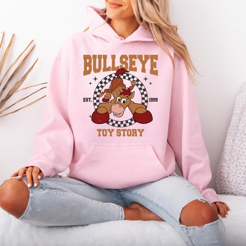 Toy Story Bullseye Hoodie, Disney Bullseye Character, Disneyland Trip Sweatshirt, Bullseye Hoodie, Disneyland Hoodie, Disney Birthday Gift image 2