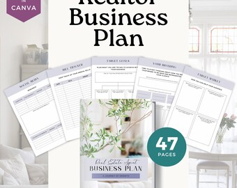 Modelo de Plano de Negócios para Corretores de Imóveis, Guia de Marketing Imobiliário, Plano de Negócios para Corretores de Imóveis, Planejador de Sucesso para Corretores de Imóveis - RE001