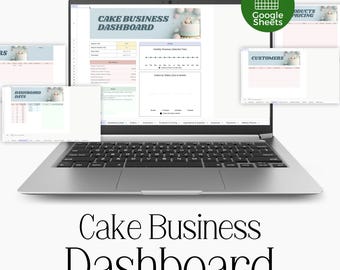 Cake Business Google Sheet Template, Recipe Cost Calculator, Bakery Order Tracker, Digital Spreadsheet Planner