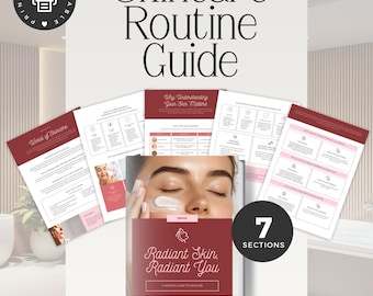Hautpflege Routine eBook, Beauty Hautpflege Tipps, Selbstfürsorge druckbar, Hautpflege für Anfänger, 30 Seiten Digital Download Guide, Beauty Business