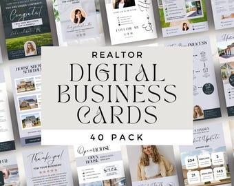 Textable Real Estate Card Bundle, Realtor Digital Business Card, Text Message Templates, Marketing Essentials - RE001