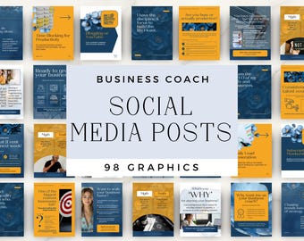 Leadership Coach Social Media Templates, Editable Canva Designs for Instagram Growth & Engagement Posts - BC001