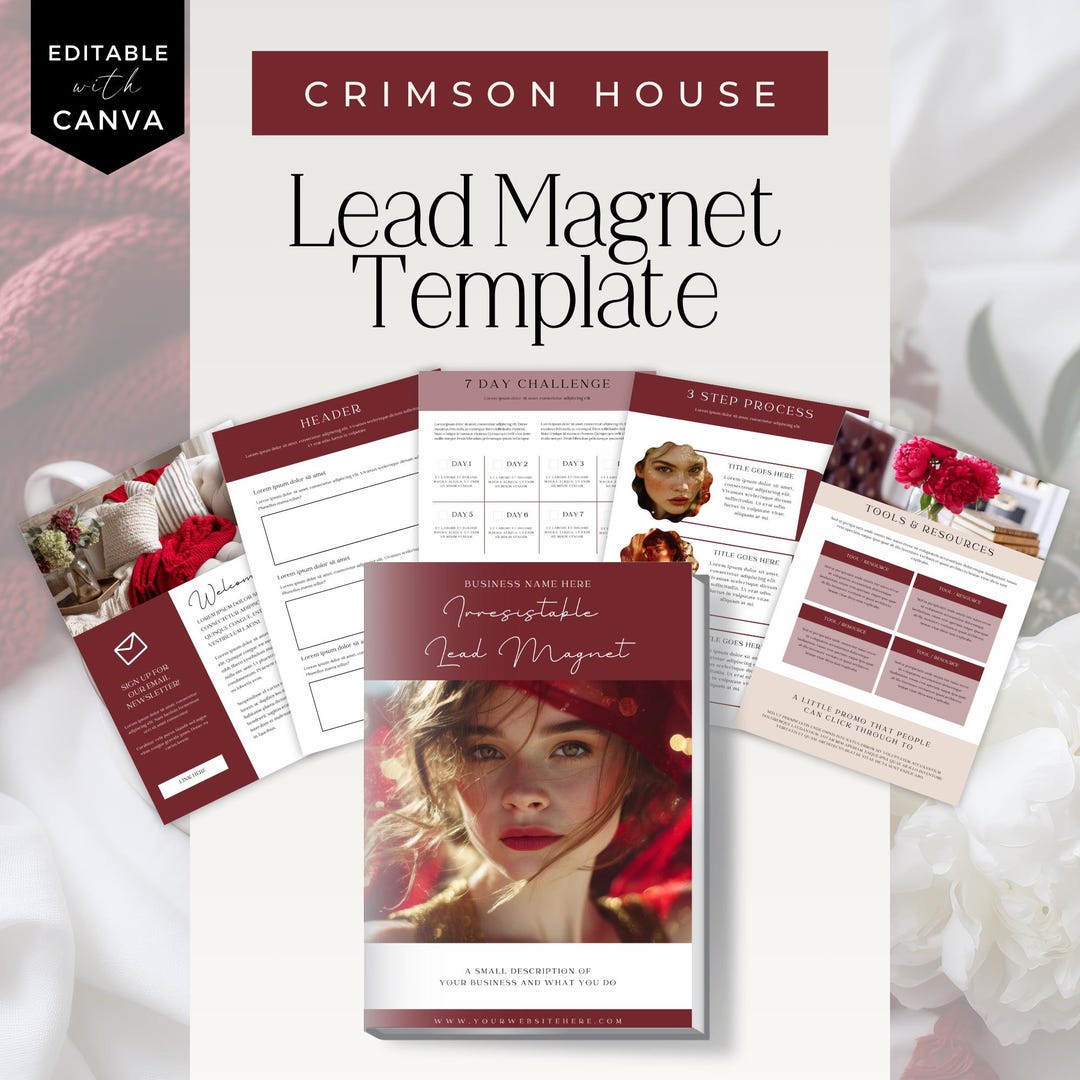 Canva Lead Magnet Template, 60 Page Bundle, Coach and Small Business ...
