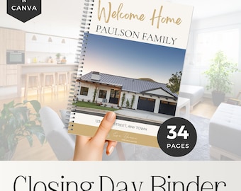 Templates for a Real Estate Closing Binder, Homeowner Welcome Packet, Closing Gift, Buyer Packet, Realtor Marketing, Digital Download