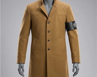 Big Boss MGSV Trench Coat – Metal Gear Solid V Foxhound Coat – Snake Cosplay Coat – Military Wool Long Coat Men – Gaming Cosplay Jacket