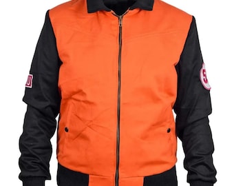 Giacca di Goku di Dragon Ball / Giacca bomber in cotone arancione / Costume da cosplay anime / Costume da Goku da uomo