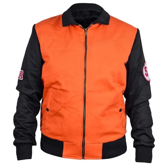 Dragon Ball Goku Jacket | Orange Cotton Bomber Jacket | Anime Cosplay Outfit | Men’s Goku Costume