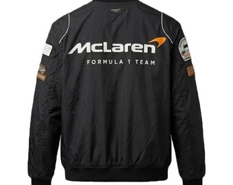 Black Mclaren Racing Bomber Jacket - Motorsport Fan Apparel