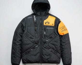Death Stranding Jacket Men – Sam Porter Bridges Cosplay Jacket – Parachute Puffer Hooded Coat – Gaming Streetwear – Techwear Winter Jacket