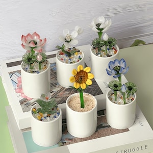 Stained Glass Potted Plant Succulents: Cactus & Flower Arrangement, Cactus Lover, Succulent Combination