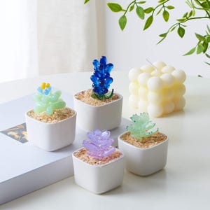 Glass Potted Plants,Handmade Glass Succulents,Glass Flowers,Glass Cactus Lover， Artificial House Plant,Car Glass Ornament,Housewarming Gift