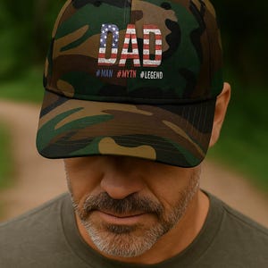 Father&#39;s Day Gift, Embroidered Dad Cap, Red, White, Blue Theme, Gift for Fathers, Patriotic Hat, Baseball Cap, Dad Hat, Dad Gift