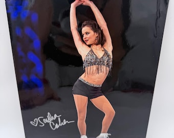 Sasha Cohen gesigneerde 8 x 10 foto Olympische kunstschaatsster handtekening