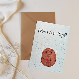 Tu vas être papa | Vas a ser Papa| Carte Attendre un bébé| Je suis enceinte | Tu vas être papa| Carte de bébé mignonne drôle | Carte papa