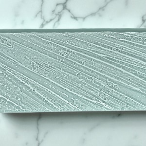 Set of 6 3D texture hand crafted artisan palm leaf glass tiles, nature decorative glass pool tiles, kitchen bathroom shower backsplash