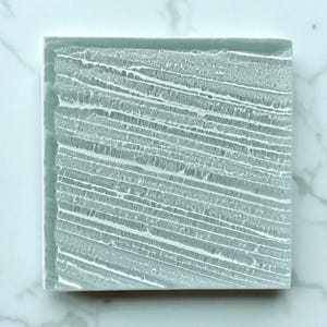 Set of 6 customized 3D texture hand crafted artisan palm leaf nature glass tiles, decorative glass accents, bathroom kitchen home backsplash