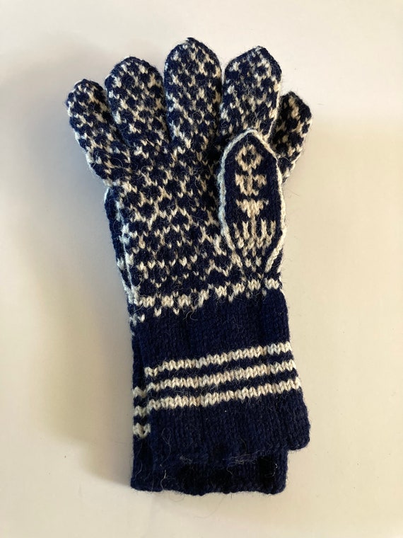 Vintage 80’s Handmade Norwegian Wool Selbu Knit G… - image 3