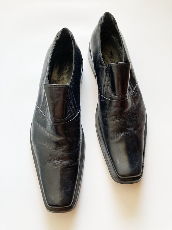 Vintage 2000's Dino Bigioni Black Leather Slip On 