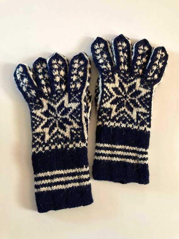 Vintage 80’s Handmade Norwegian Wool Selbu Knit G… - image 1