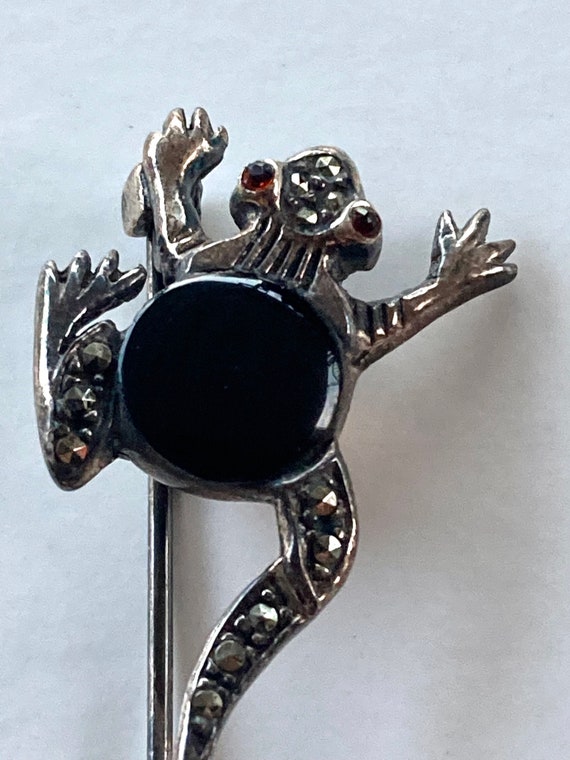 Vintage 80’s 90’s Boma Sterling Silver Onyx Marca… - image 5