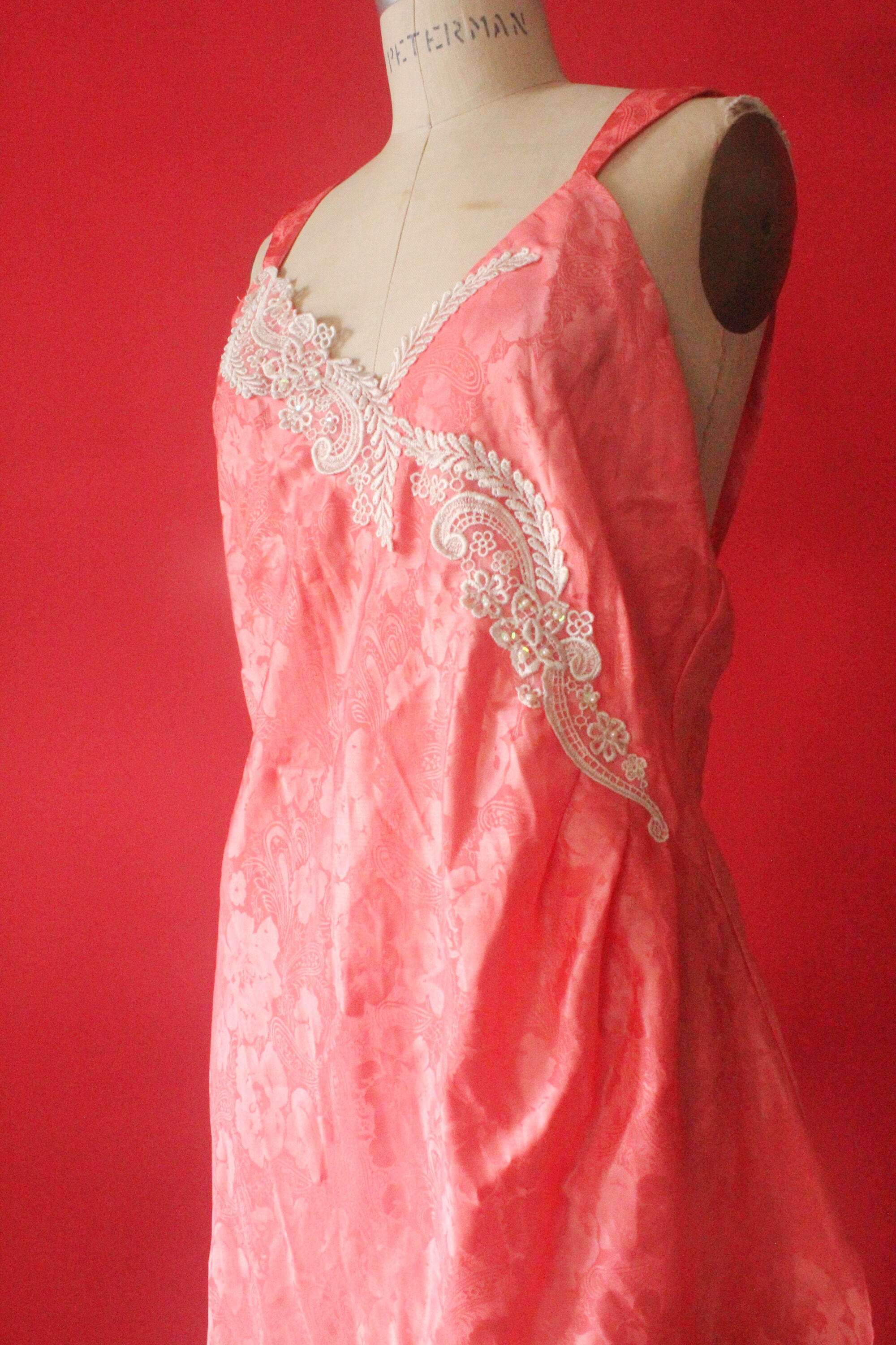 Vintage 80's Victorias Secret Gold Label Coral Peach and Vintage 80's Victorias Secret Gold Label Coral Peach and
