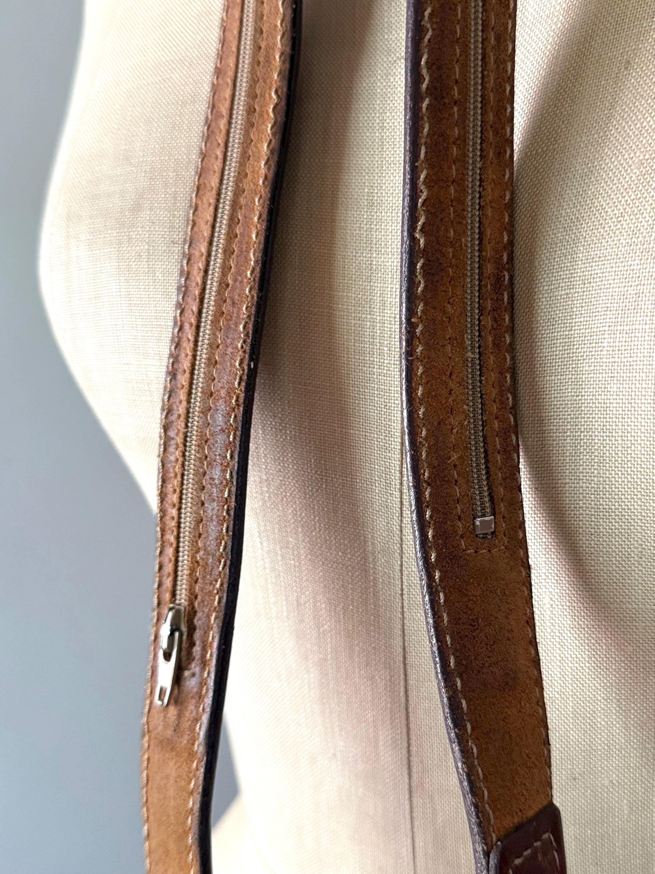 Vintage Patagonia Brown Leather Belt With Hidden Zipper  display picture 2