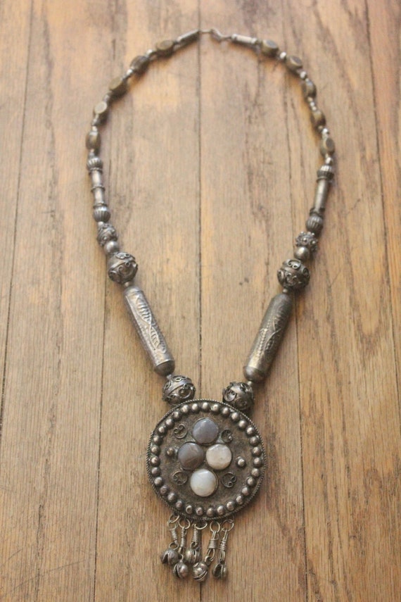 Vintage 70's Tribal Bohemian Silver, Brass, and Ra