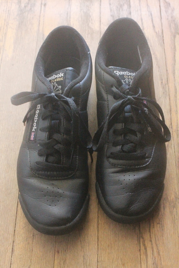 Vintage 80's Black Reebok Classic Low Sneaker, siz