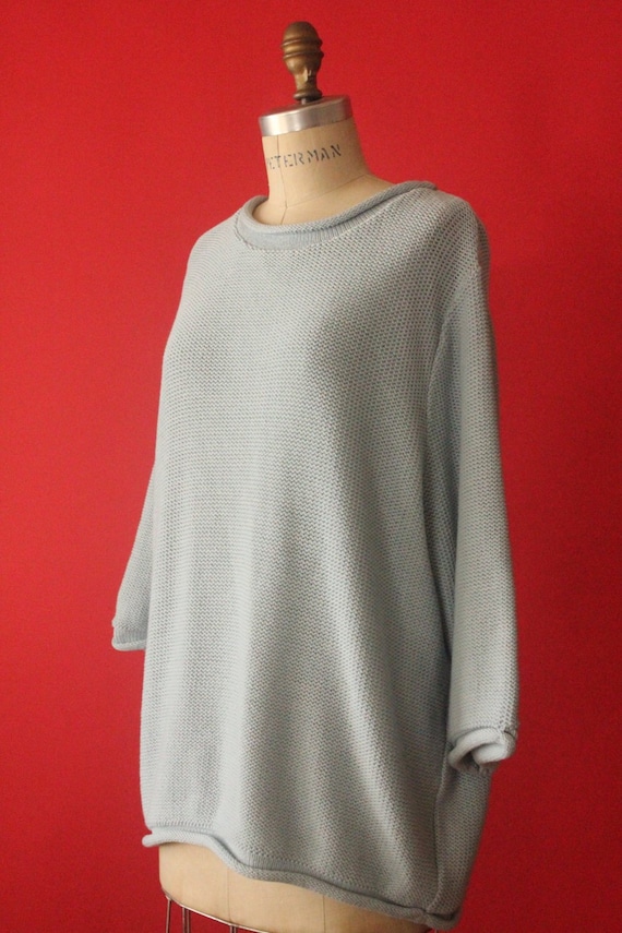 Vintage 90's Baby Blue Knit Pullover Sweater by Ve