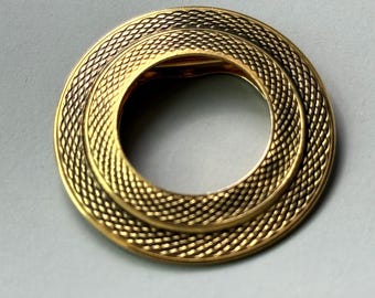 Vintage jaren 70 gouden Lieba ronde sjaal schuifclip