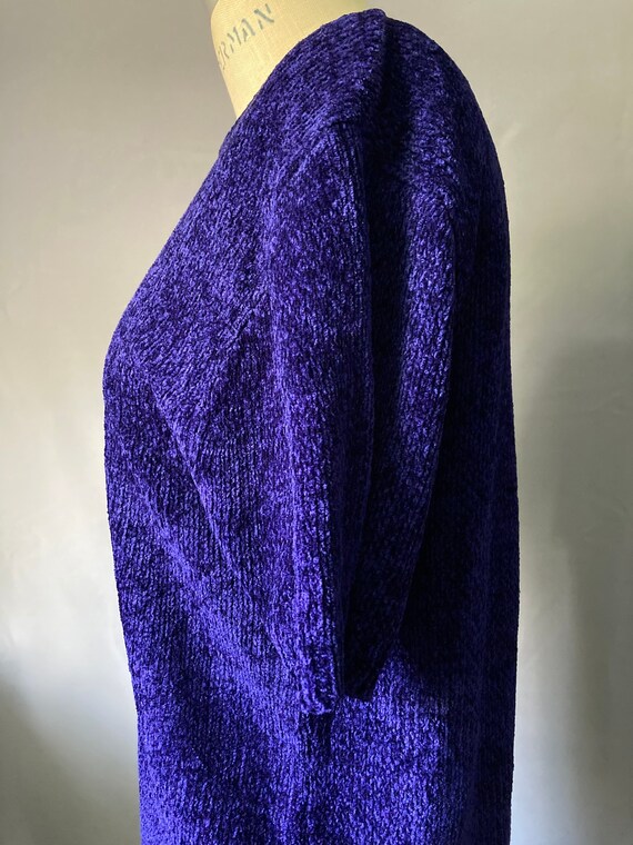 Vintage 90’s Purple Knit Short Sleeve Pullover Sw… - image 6