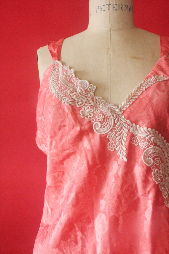 Vintage 80's Victorias Secret Gold Label Coral Pe… - image 5