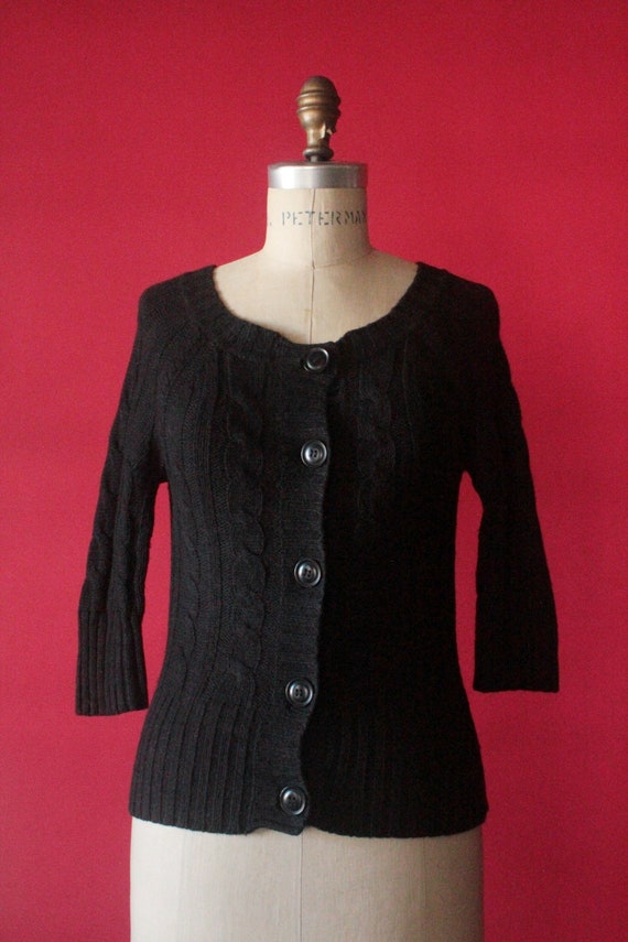 Button front cardigan with scoop neck new arrivals