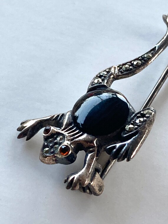 Vintage 80’s 90’s Boma Sterling Silver Onyx Marca… - image 8