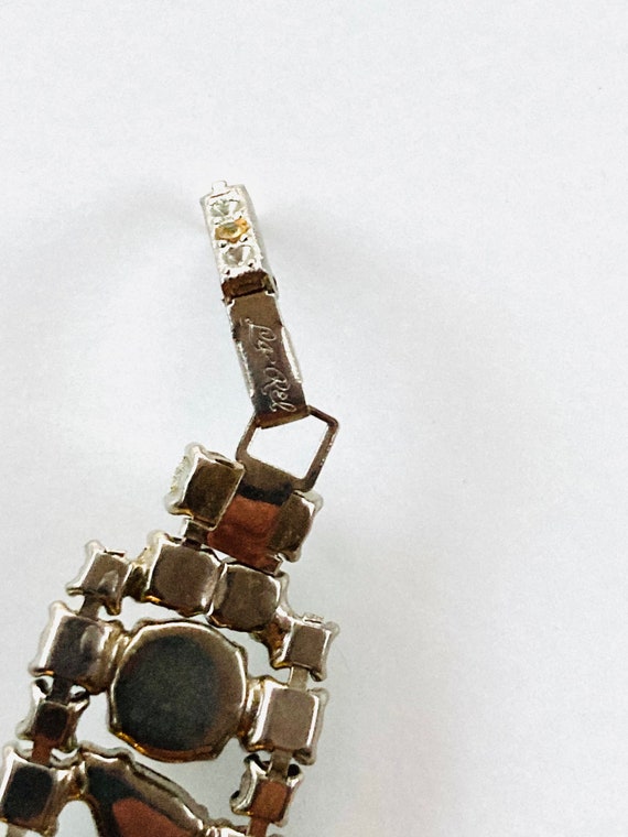 Vintage 50’s Rhinestone Pronged Bracelet Signed L… - image 10