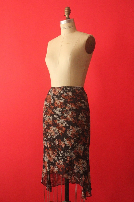 Vintage 2000s Y2K Sheer Slip On Skirt by Papaya si
