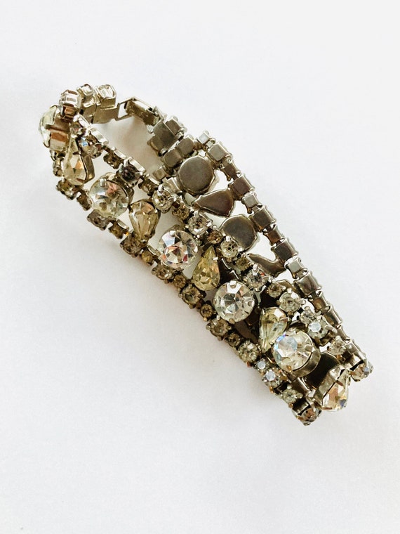 Vintage 50’s Rhinestone Pronged Bracelet Signed L… - image 6