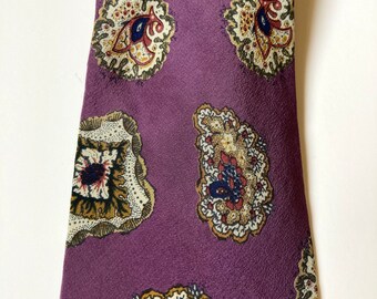 Cravatta vintage Christian Dior Monsieur in seta Paisley anni '80-'90
