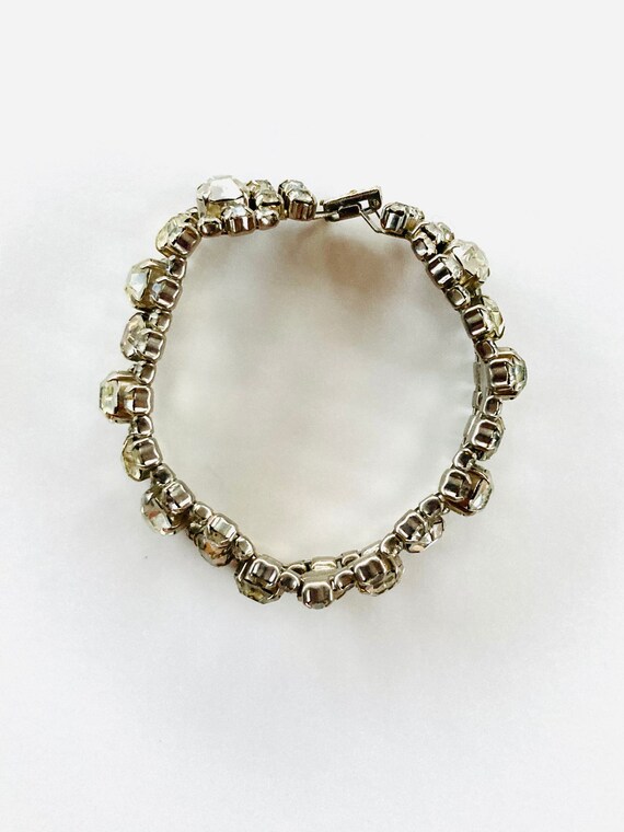 Vintage 50’s Rhinestone Pronged Bracelet Signed L… - image 5